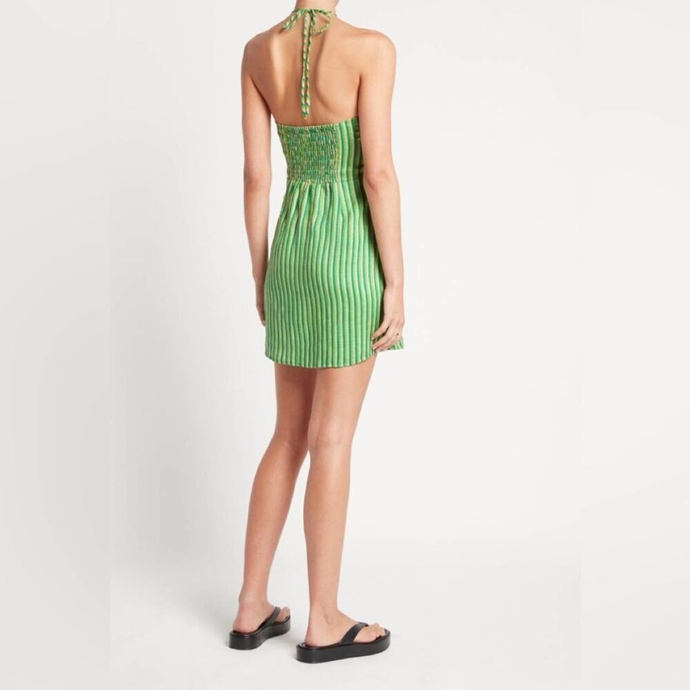NWT Faithfulll the Brand Bau Bau stripe-print Mini Linen dress Size USA 8 - Picture 5 of 5